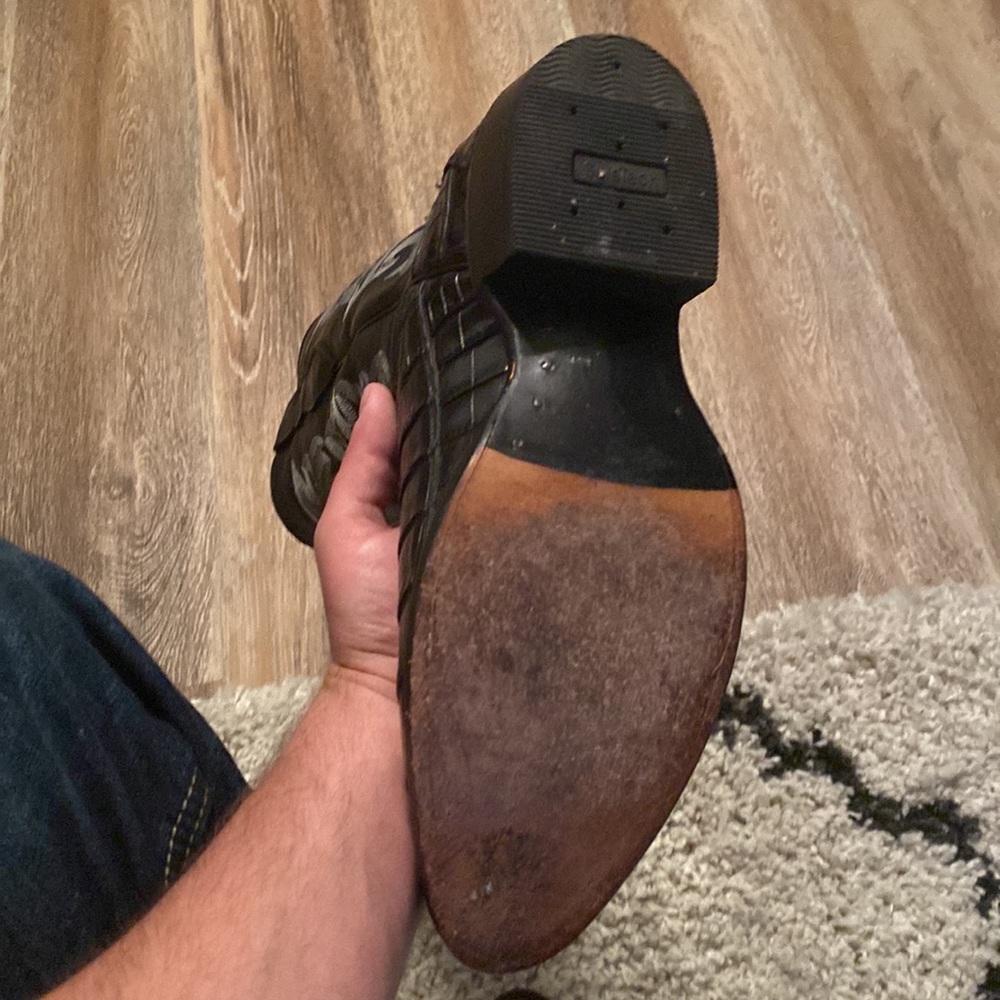 Cowtown American made American Alligator boots like new 11EE - Picture 3 of 4